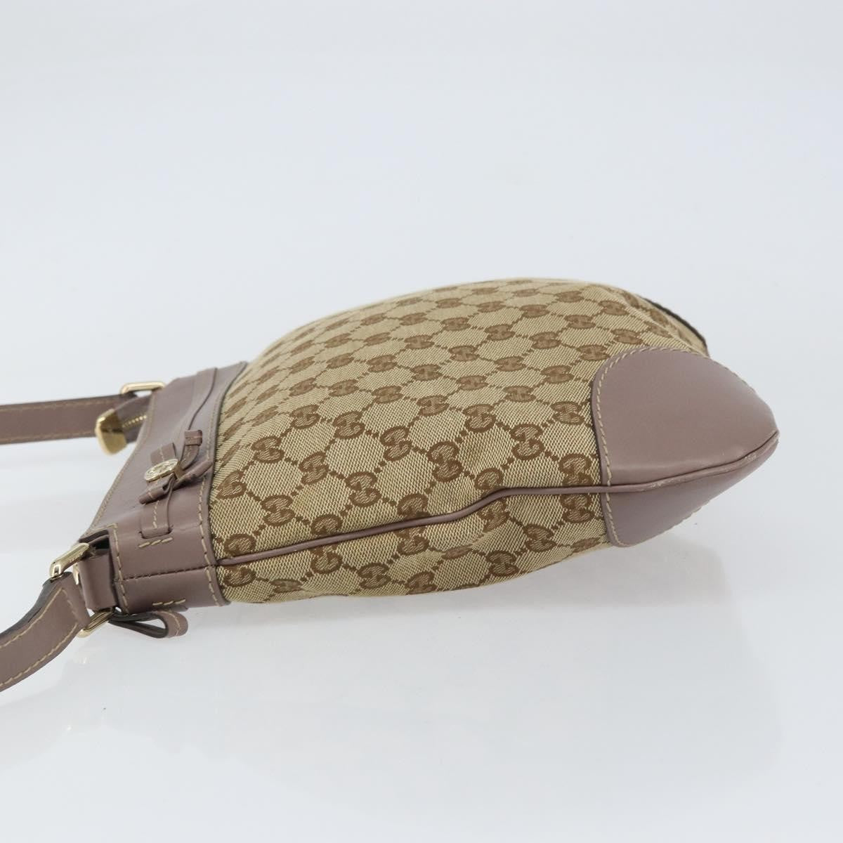 Gucci Mayfair Messenger Gg Canvas And Leather Beige Canvas Shoulder Bag Bag (Pre-Owned)