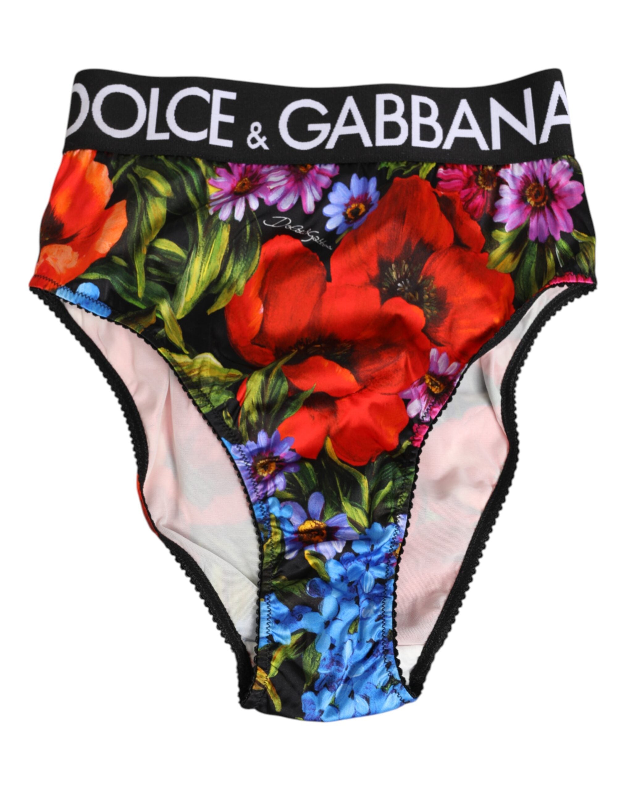 Dolce & Gabbana Multicolor Floral Print High Waist Panty Women's Underwear