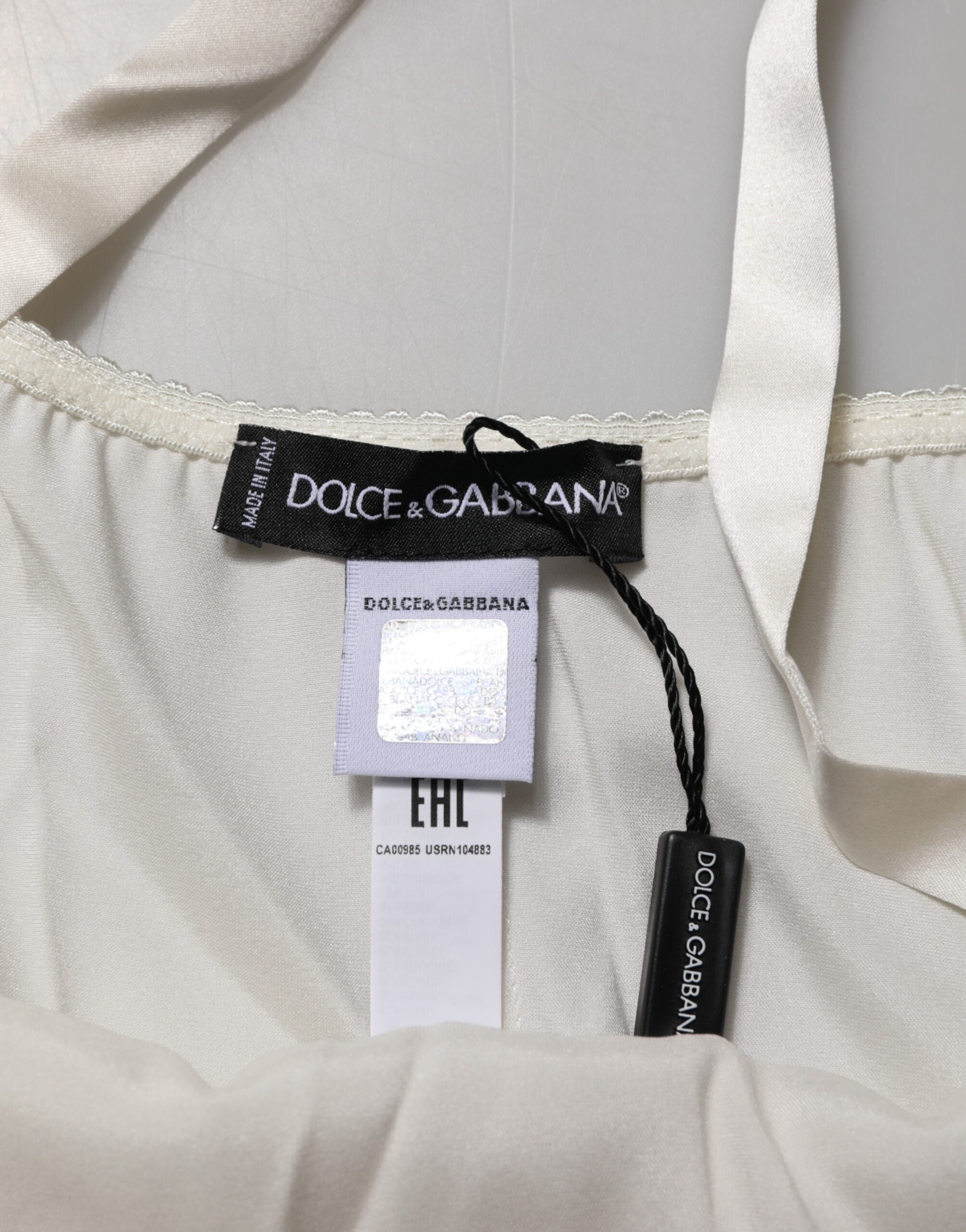 Dolce & Gabbana Off White Floral Lace Tank Lingerie Top Women's Underwear