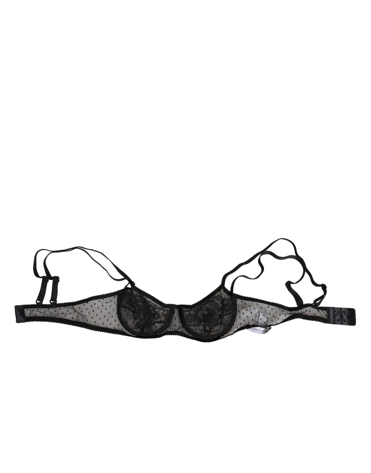 Dolce & Gabbana Black Floral Underwired Balconette Bra Women's Underwear