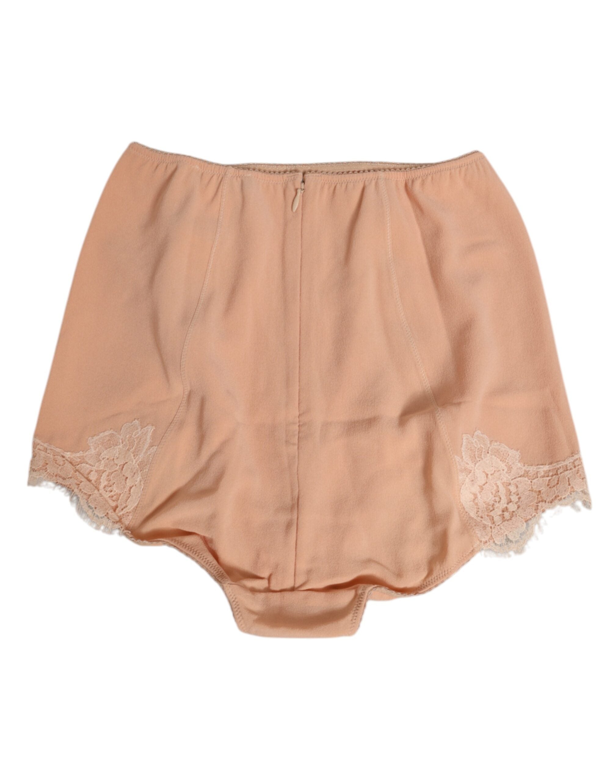 Dolce & Gabbana Beige Silk Stretch High Waist Girdle Women's Underwear