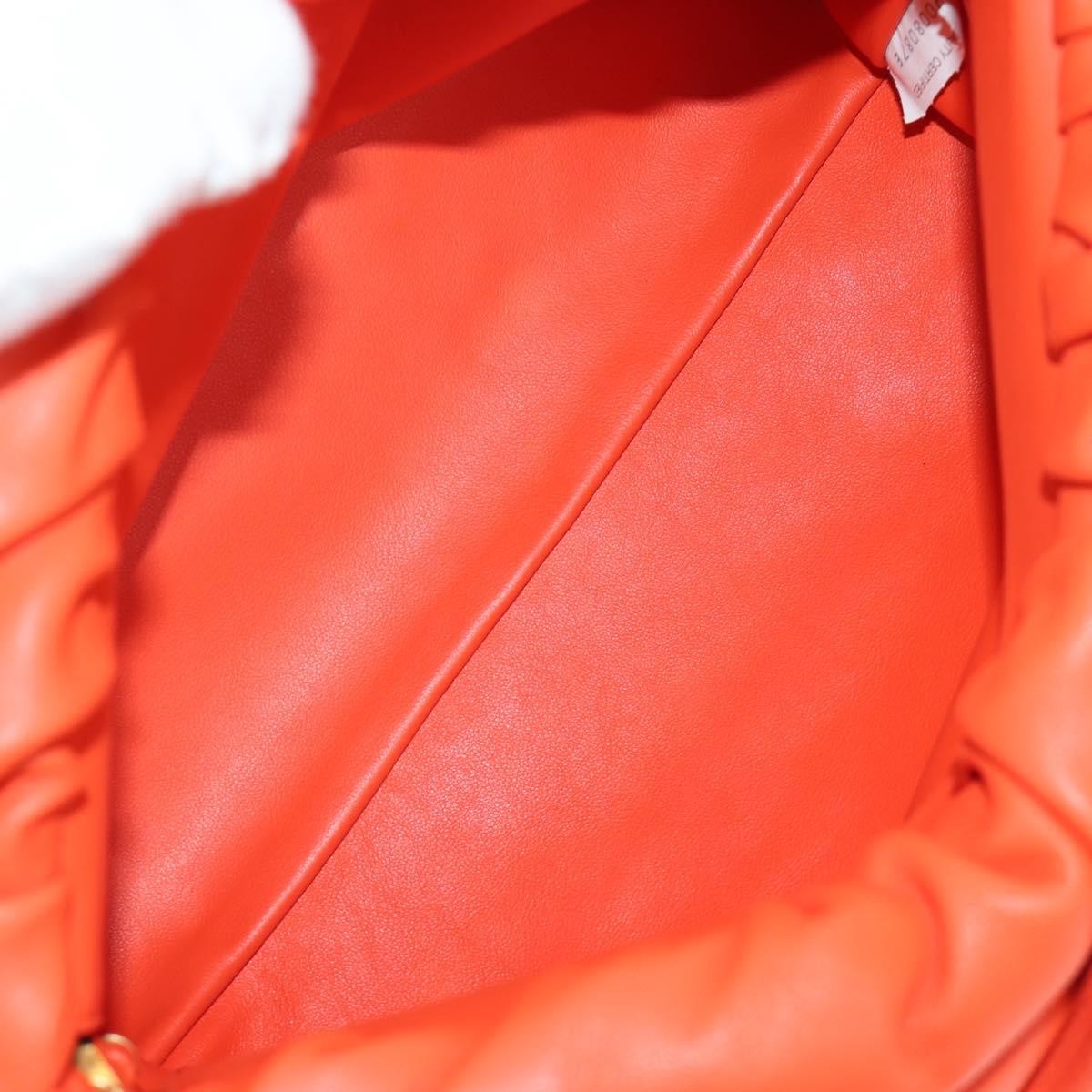 Bottega Veneta The Chain Leather Orange Leather Shoulder Bag Bag (Pre-Owned)