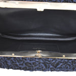 Dior Navy Velvet Clutch Bag (Pre-Owned)