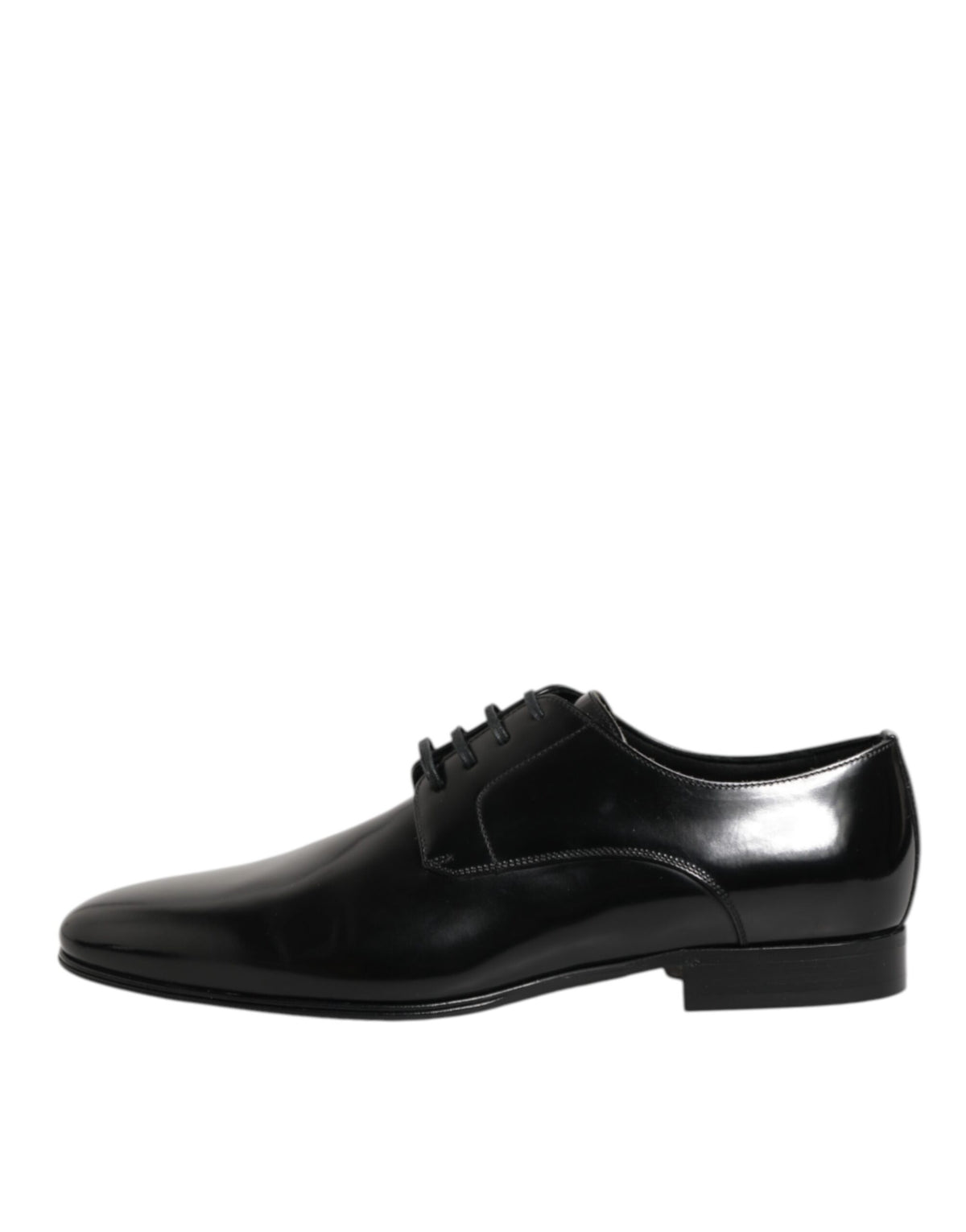 Dolce & Gabbana Black Calfskin Leather Derby Men Dress Men's Shoes