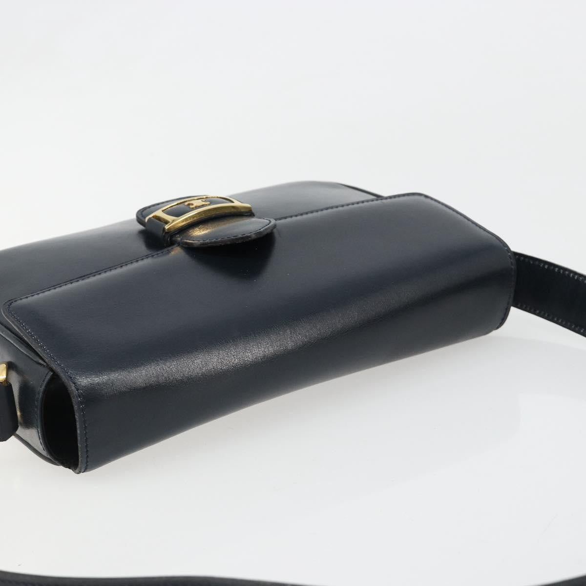 Celine Shoulder Leather Navy Leather Shoulder Bag Bag (Pre-Owned)