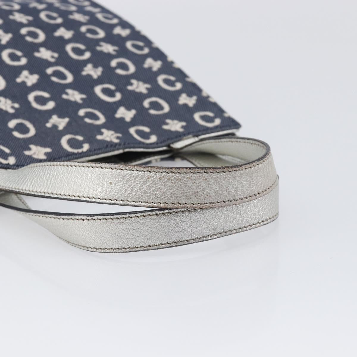 Celine C Macadam Canvas Navy Canvas Handbag (Pre-Owned)