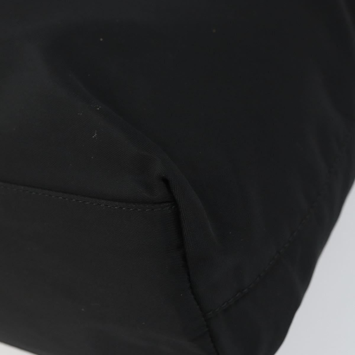 Prada Vintage Zip Tessuto Black Nylon Tote Bag Bag (Pre-Owned)