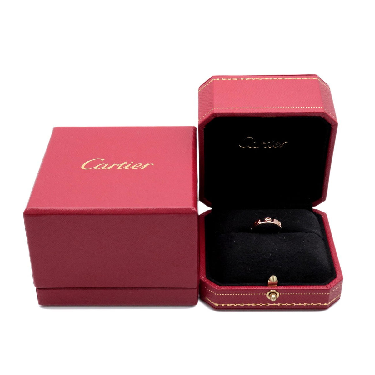 Cartier Love Band 18K Rose Gold Gold Rose_Gold Ring Jewelry (Pre-Owned)