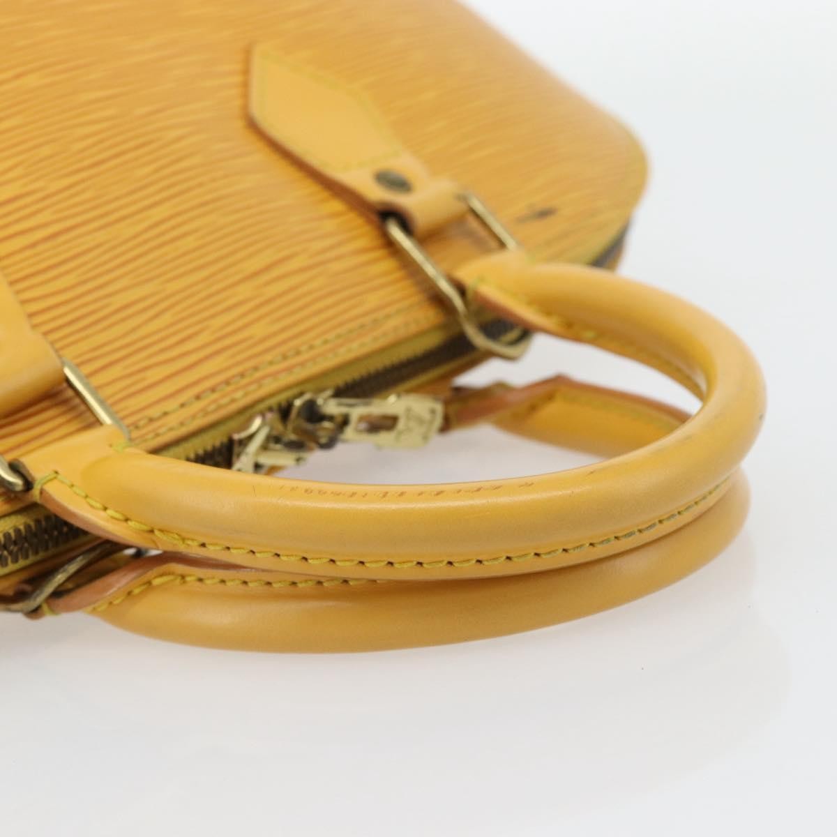 Louis Vuitton Alma Epi Leather Yellow Leather Handbag (Pre-Owned)