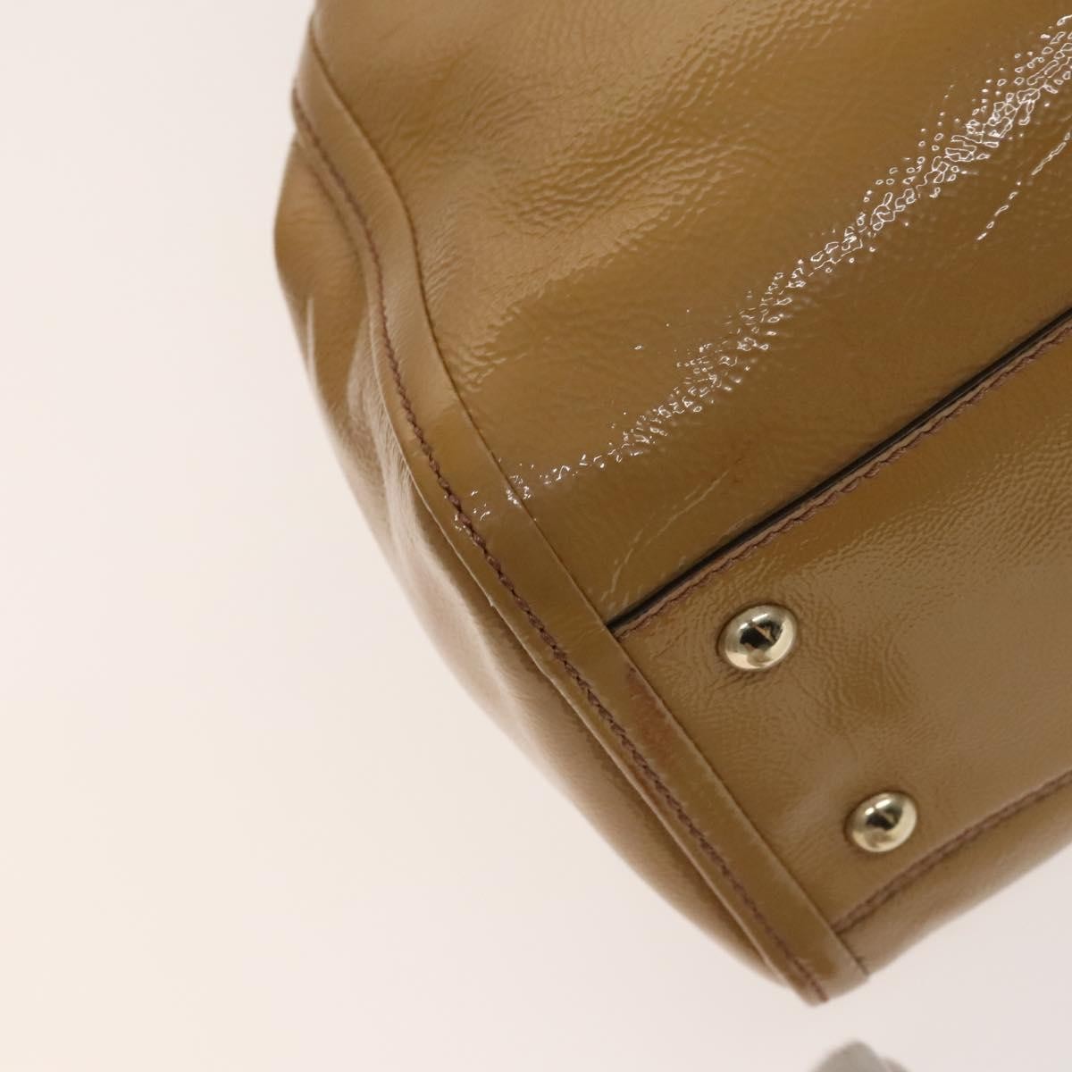 Gucci Soho Convertible Shoulder Patent Beige Patent_Leather Shoulder Bag Bag (Pre-Owned)