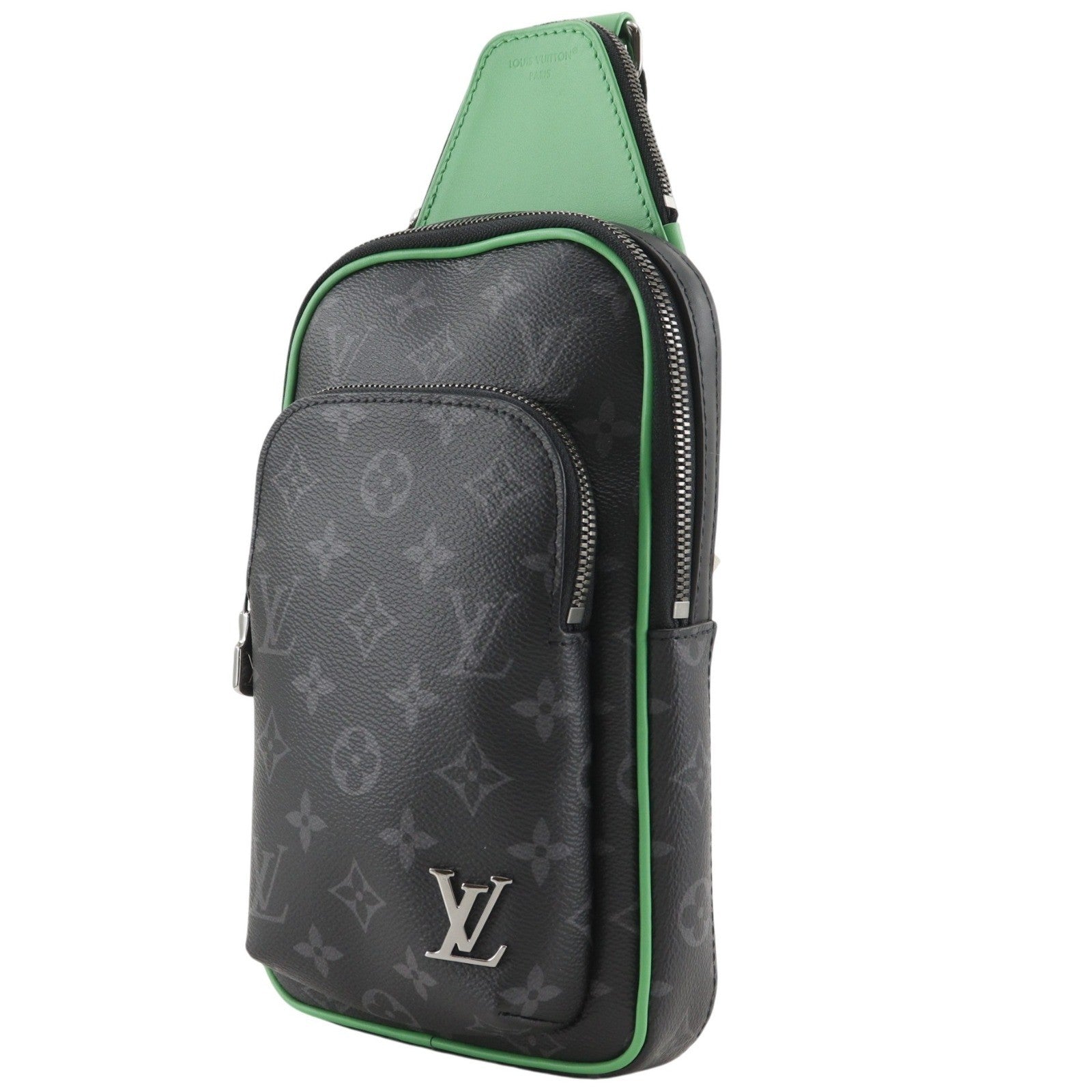 Louis Vuitton Avenue Sling Bag Nm Monogram Canvas Black Canvas Shoulder Bag Bag (Pre-Owned)