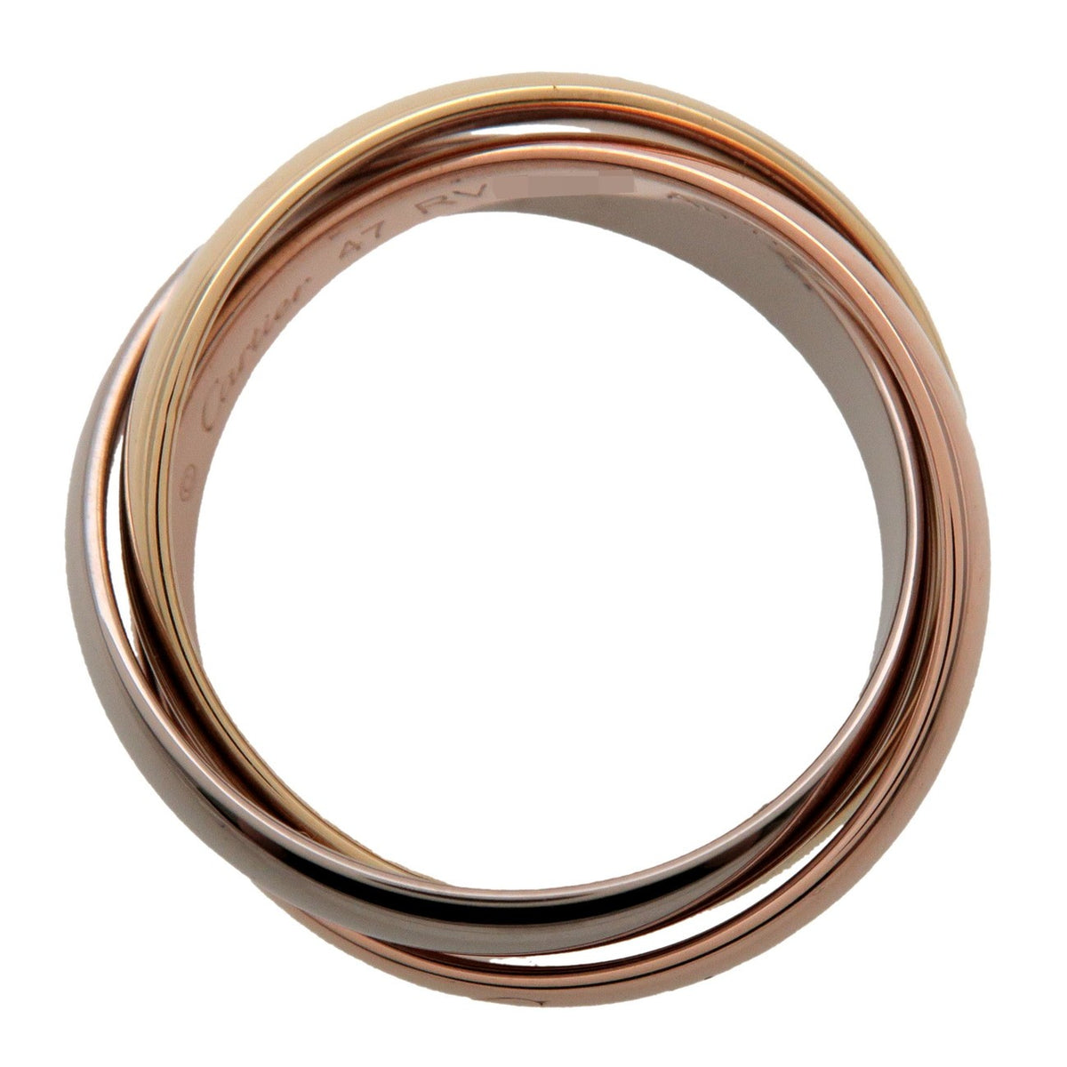 Cartier Trinity 18K Tricolor Gold Multicolour Gold Ring Jewelry (Pre-Owned)