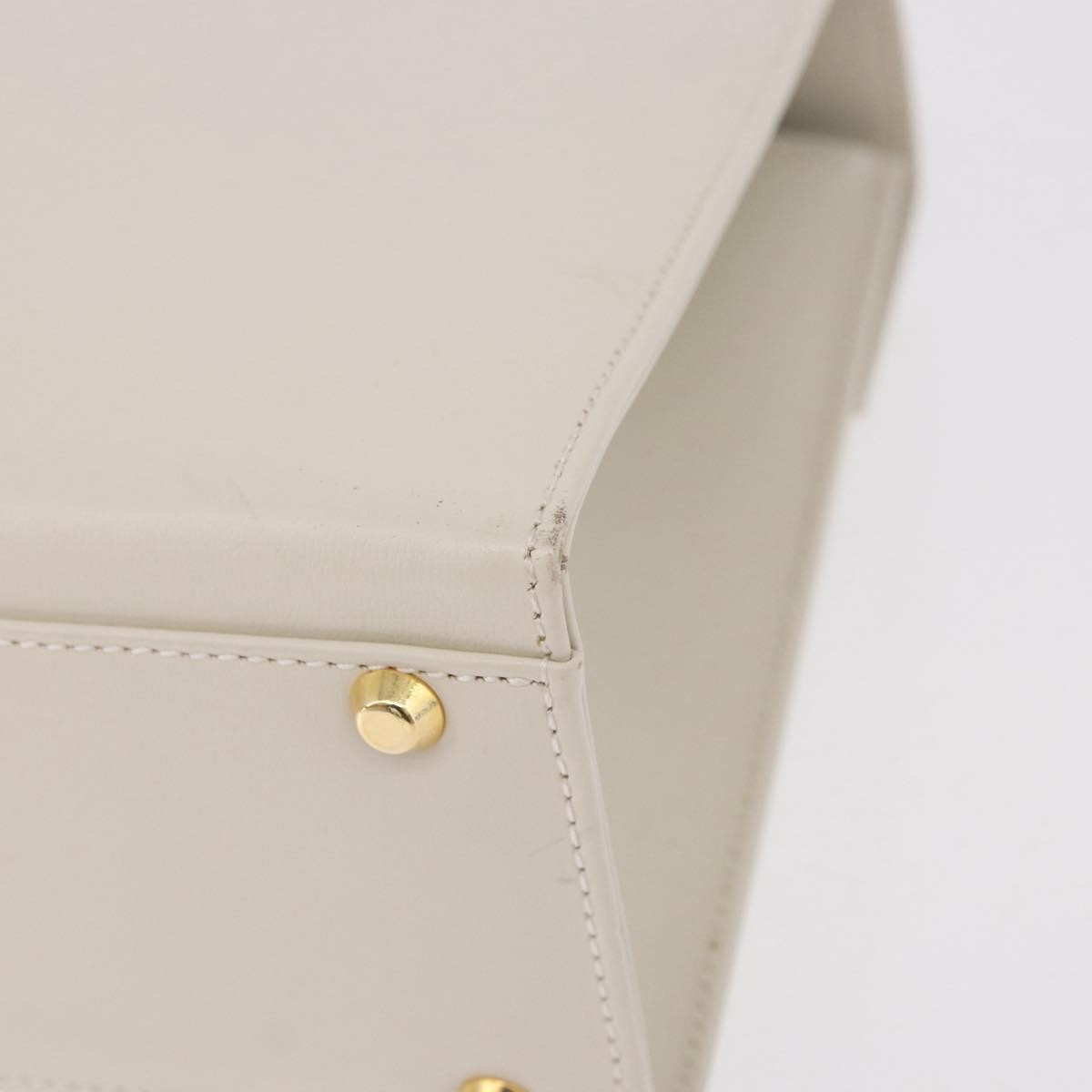 Saint Laurent Vintage Handbag Leather White Leather Handbag (Pre-Owned)