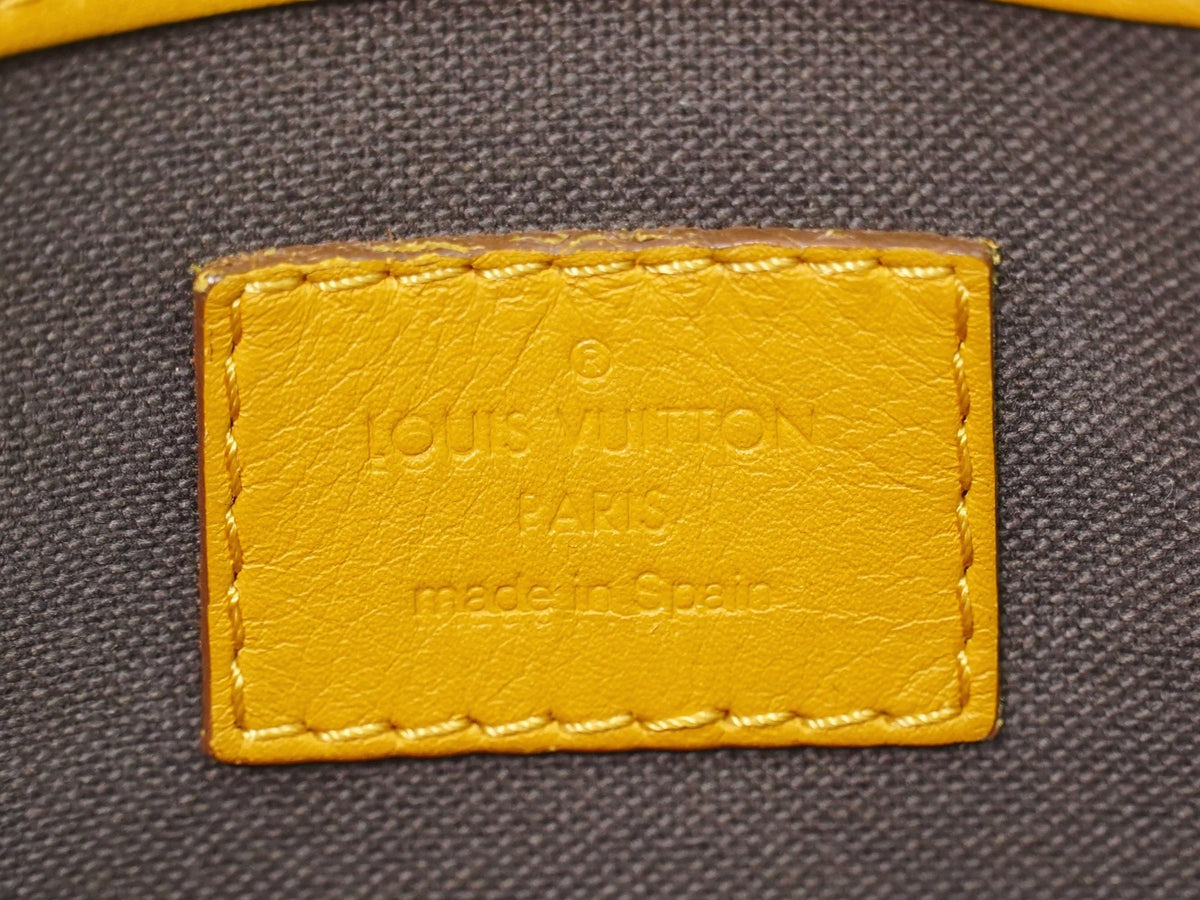 Louis Vuitton Tadao Damier Infini Leather Yellow Leather Handbag (Pre-Owned)