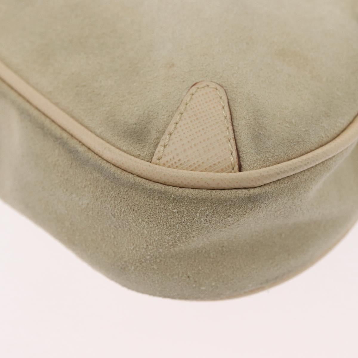 Salvatore Ferragamo Gancini Suede Beige Suede Handbag (Pre-Owned)