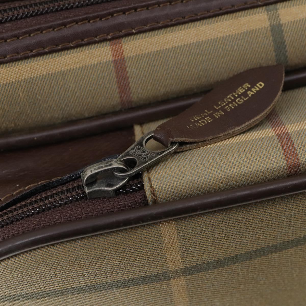 Burberry Nova Check Boston Canvas Beige Canvas Travel Bag Bag (Pre-Owned)