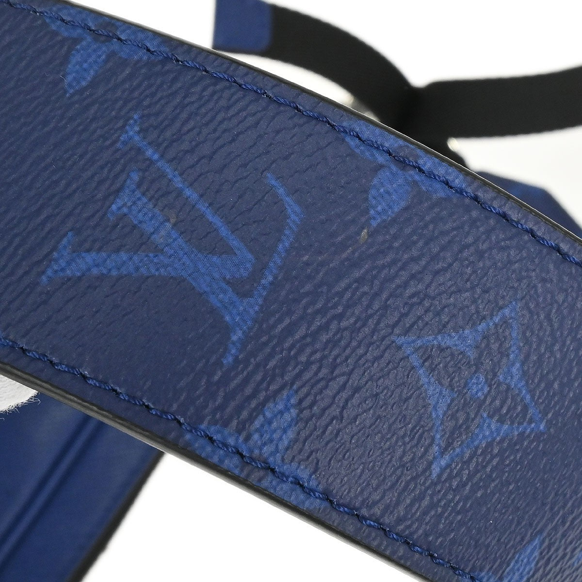 Louis Vuitton Outdoor Bumbag Monogram Taigarama Blue Leather Shoulder Bag Bag (Pre-Owned)