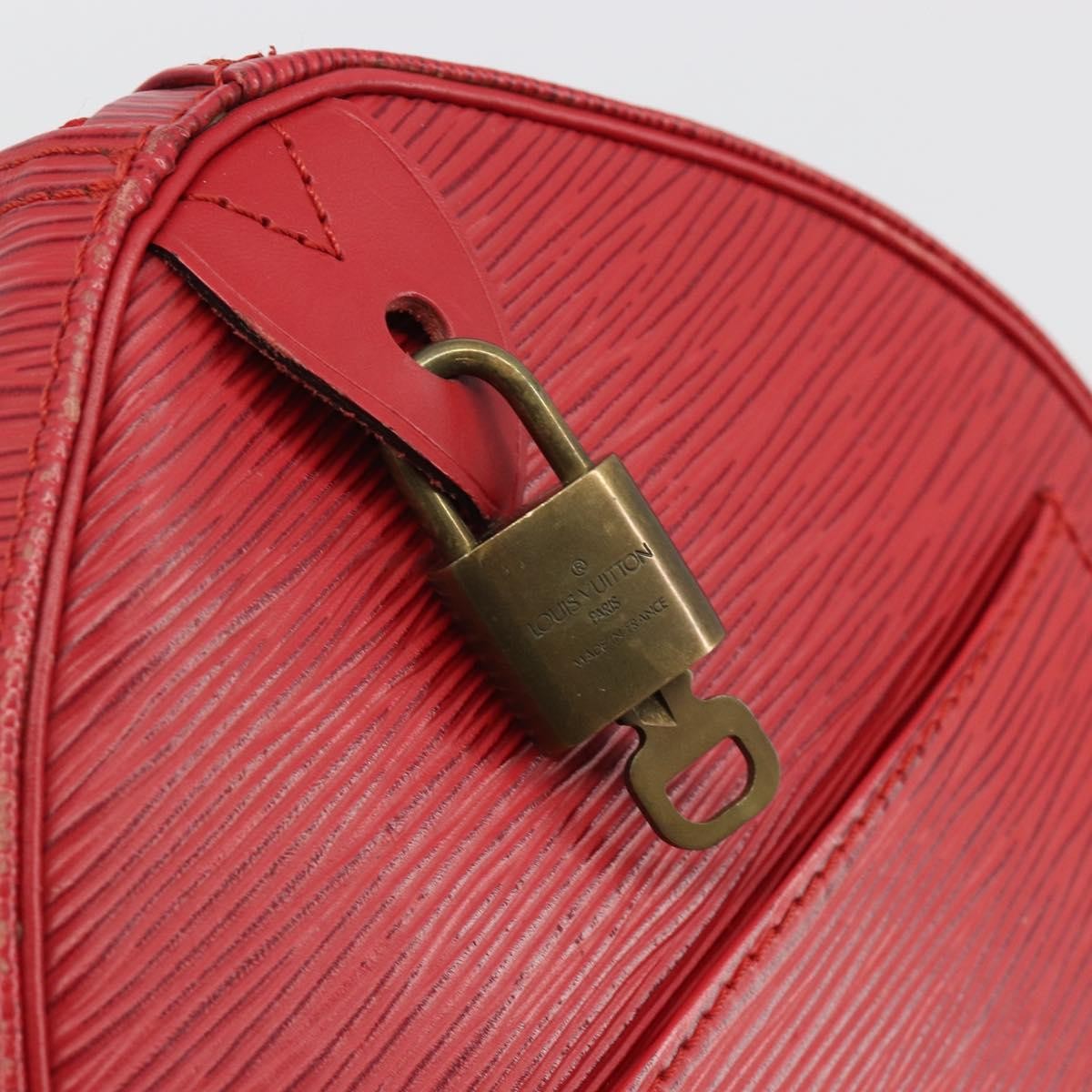 Louis Vuitton Speedy Epi Leather Red Leather Handbag (Pre-Owned)