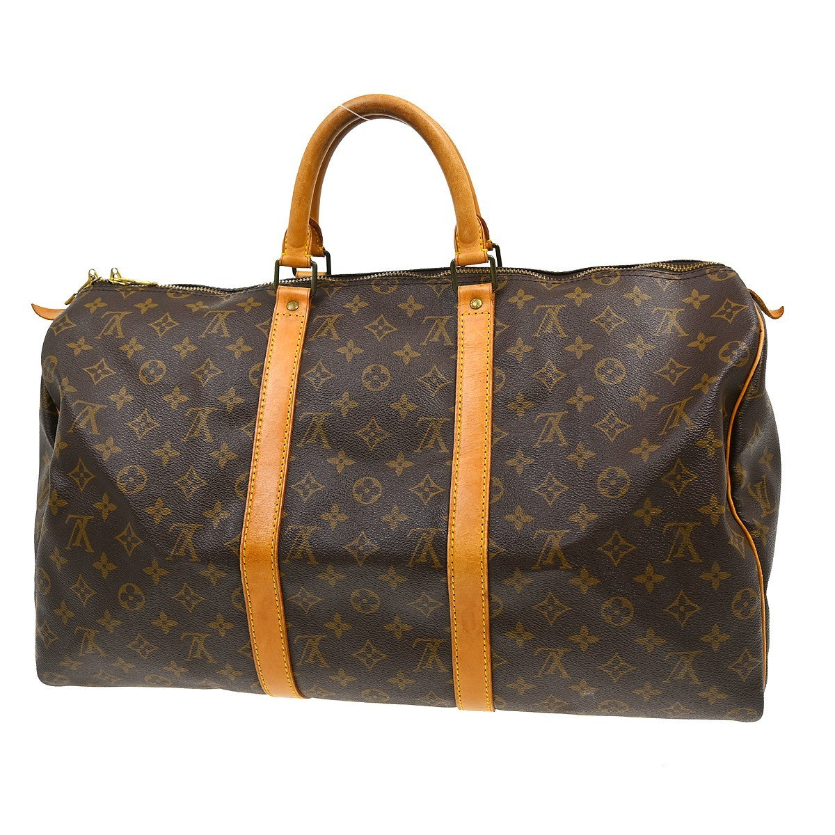 Louis Vuitton Keepall Monogram Brown Canvas Travel Bag Bag (Pre-Owned)