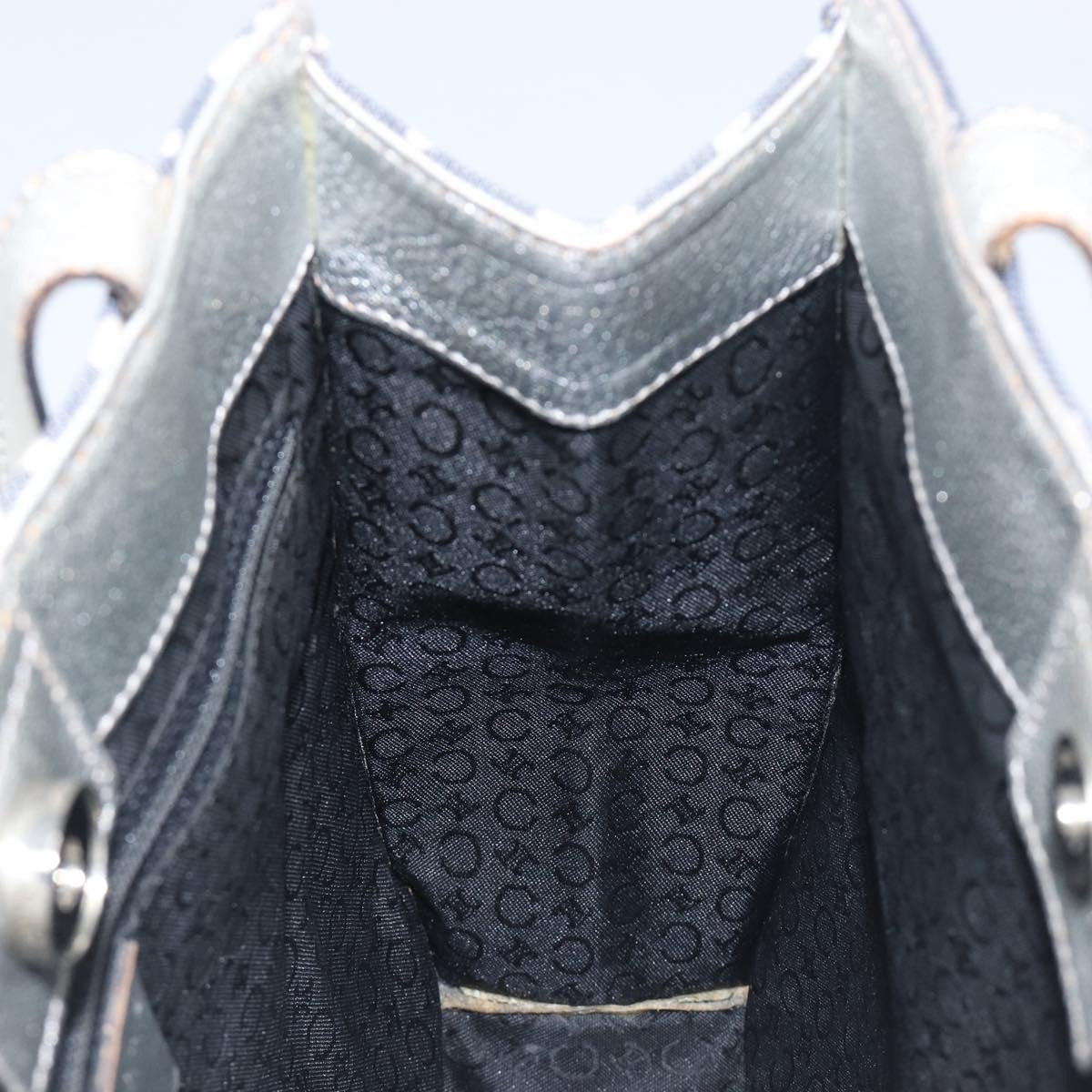 Celine C Macadam Canvas Navy Canvas Handbag (Pre-Owned)