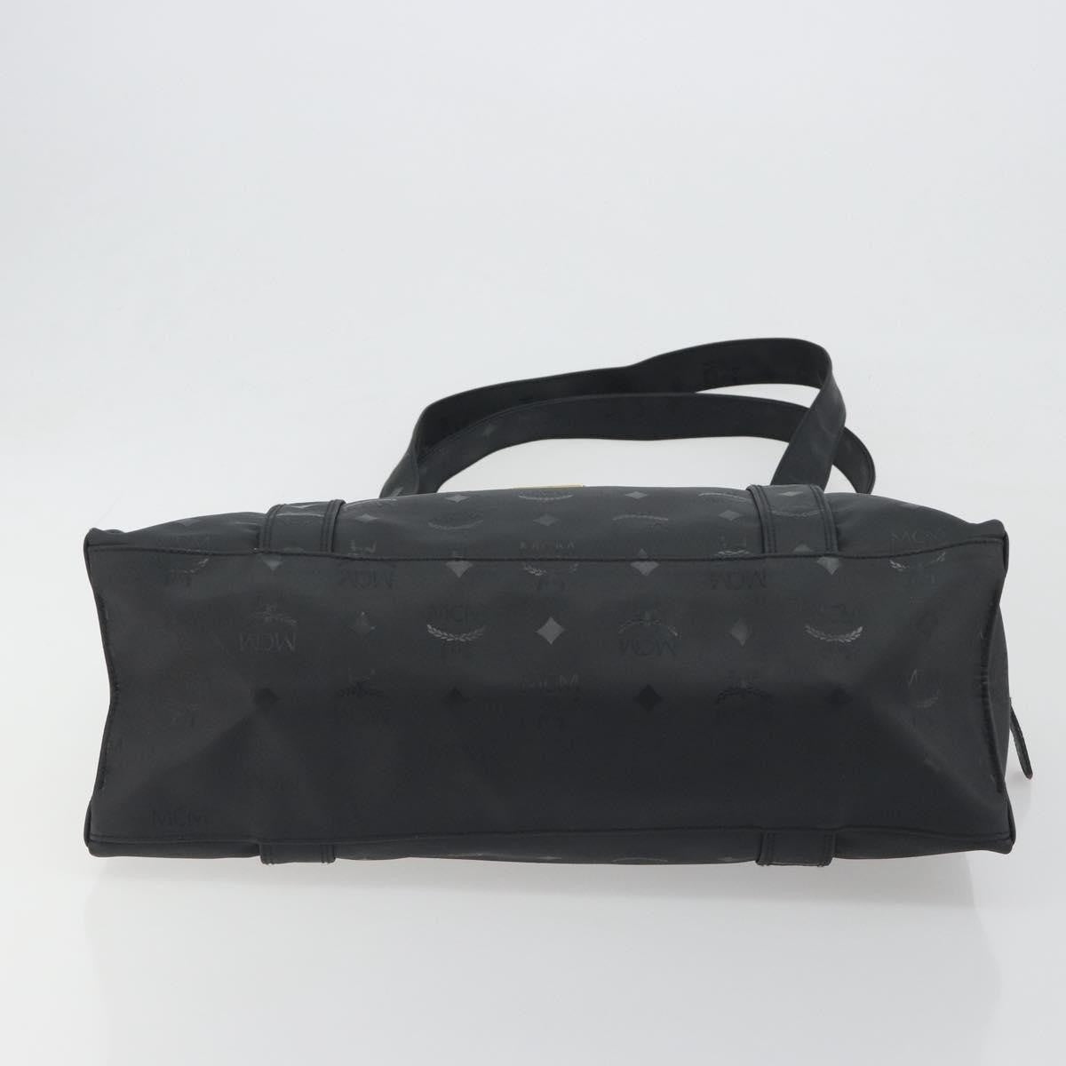 MCM Vintage Visetos Canvas Black Canvas Tote Bag Bag (Pre-Owned)