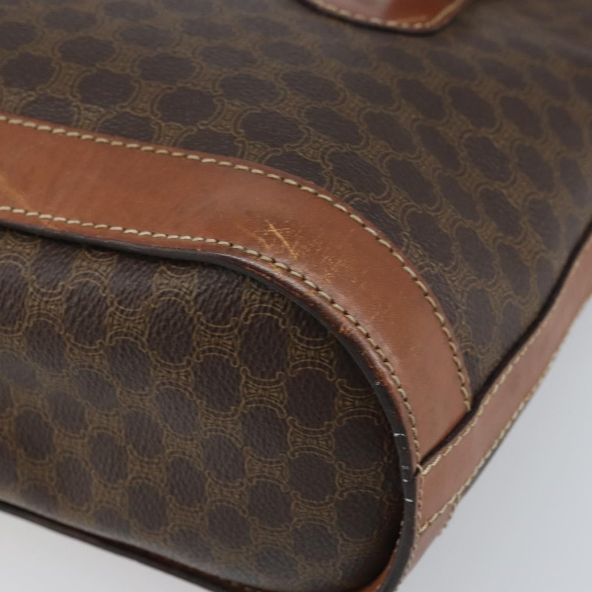 Celine Vintage Macadam Canvas Brown Canvas Shoulder Bag Bag (Pre-Owned)