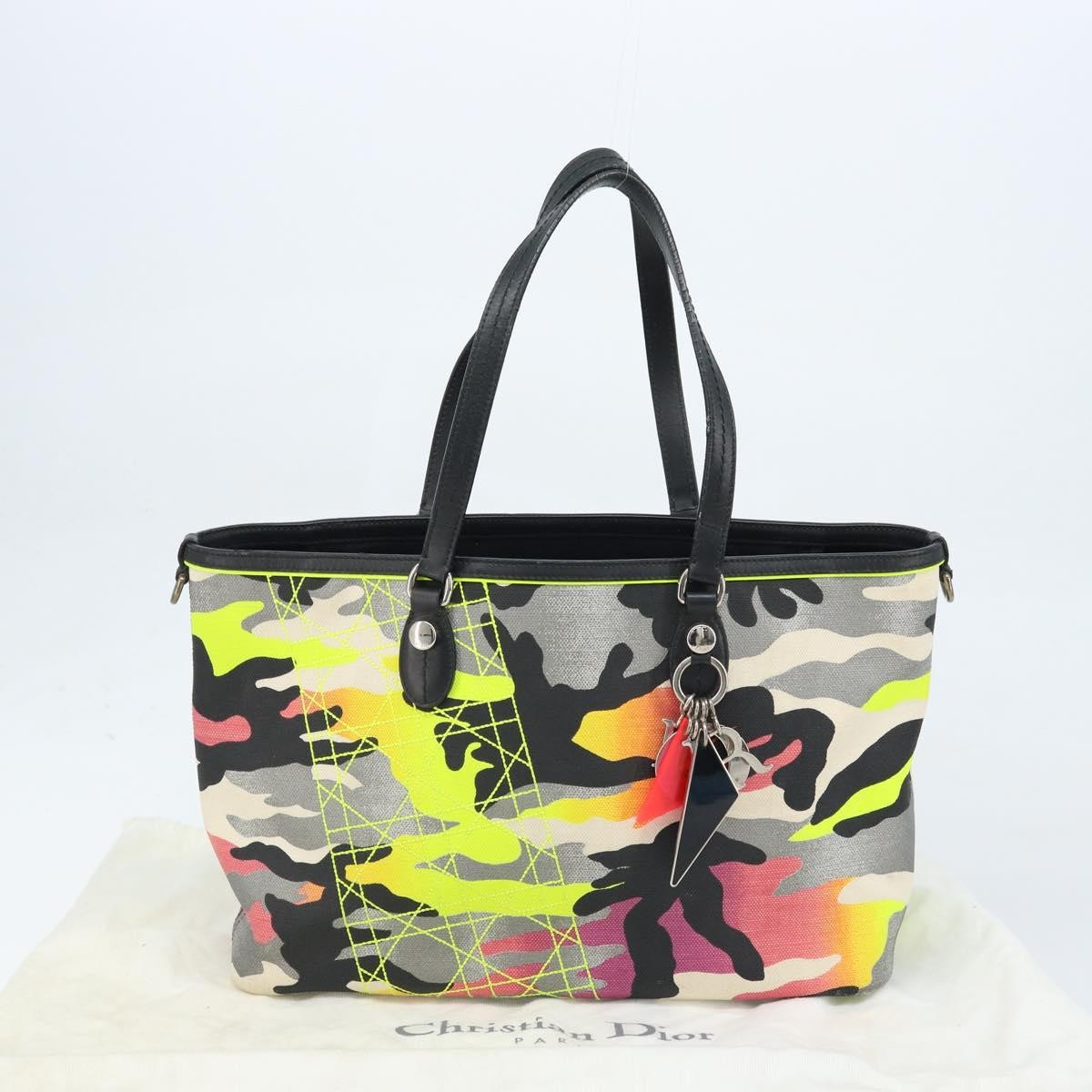 Christian Dior Open Limited Edition Anselm Reyle Camouflage Canvas Multicolour Canvas Tote Bag Bag (Pre-Owned)