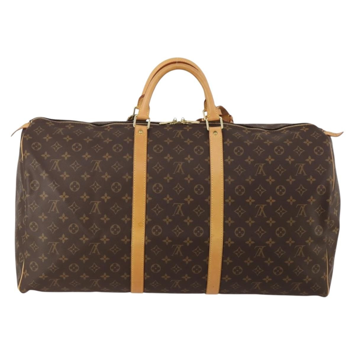 Louis Vuitton Keepall Monogram Canvas Brown Canvas Travel Bag Bag (Pre-Owned)