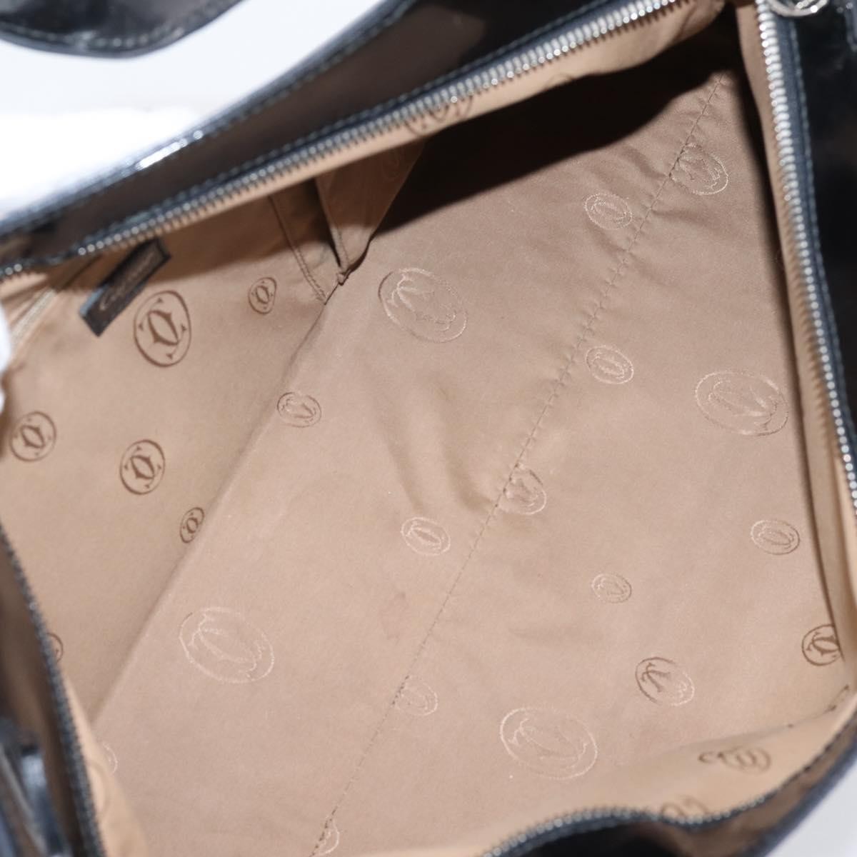 Cartier Marcello Patent Leather Black Patent_Leather Handbag (Pre-Owned)