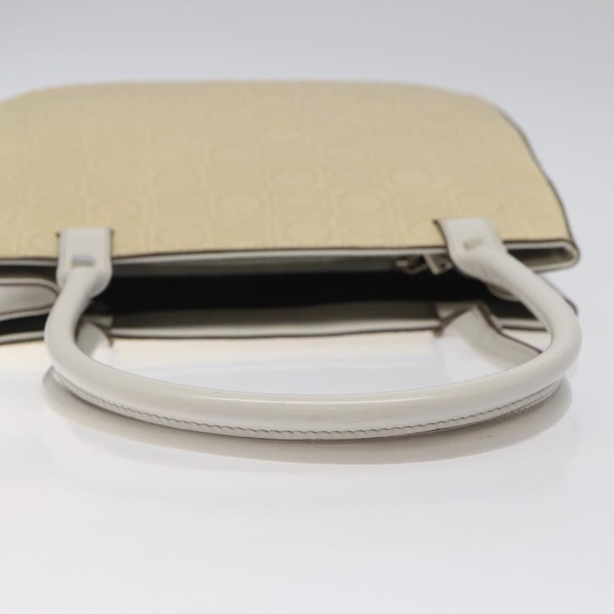 Salvatore Ferragamo Gancini Leather Beige Leather Shoulder Bag Bag (Pre-Owned)