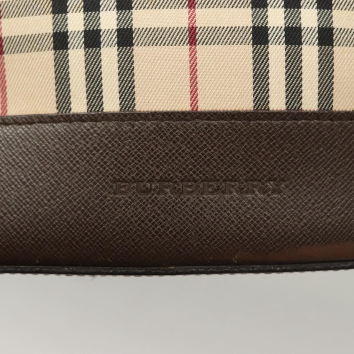 Burberry Nova Check Tote Canvas Check Pattern Beige Canvas Tote Bag Bag (Pre-Owned)