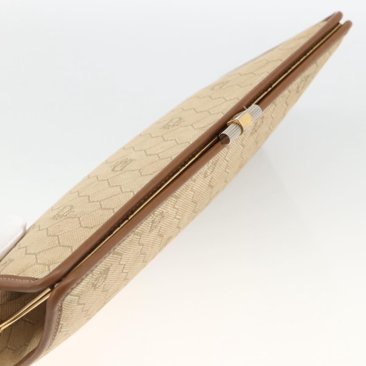 Christian Dior Vintage Honeycomb Clutch Canvas Beige Canvas Clutche & Pouche Bag (Pre-Owned)