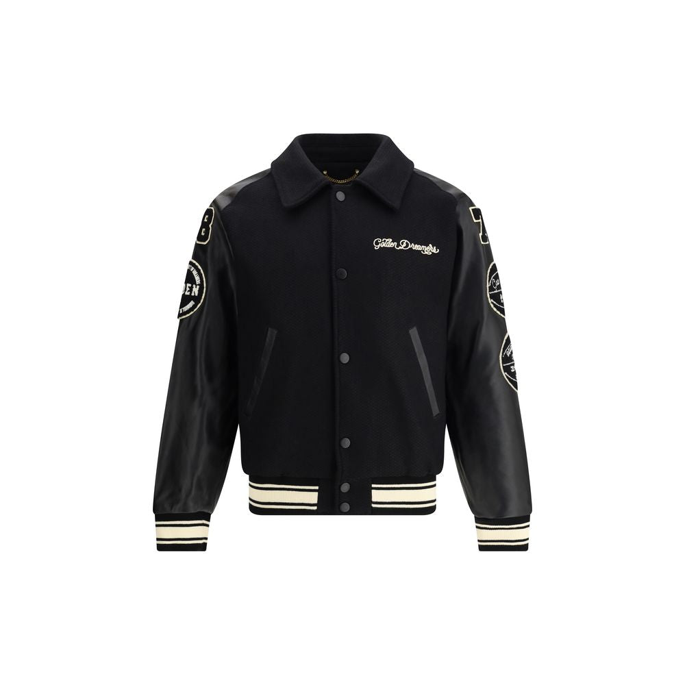 Golden Goose Black Wool Oves Aries Men's Bomber
