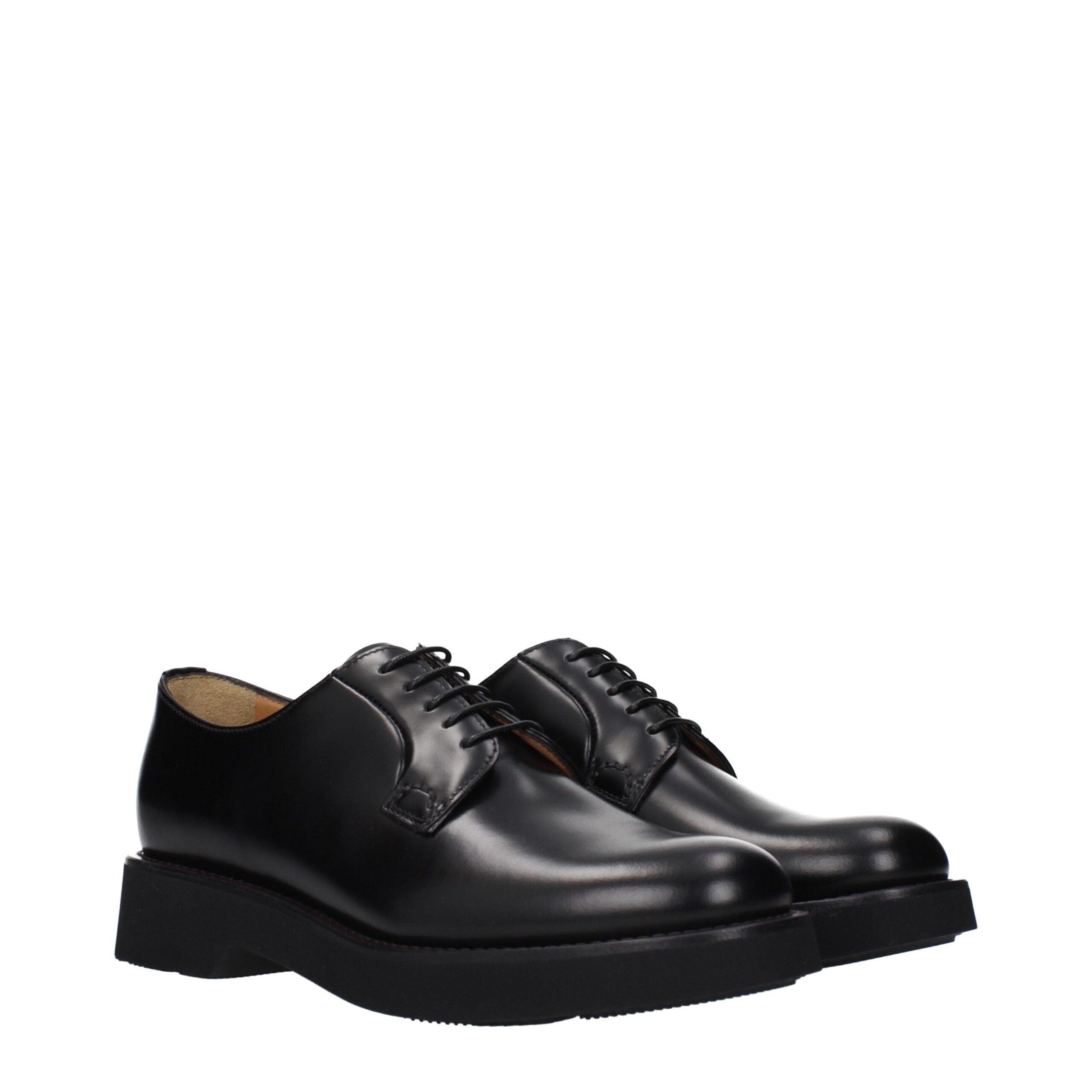 Church's Black Leather Oxfords And Women's Derbies