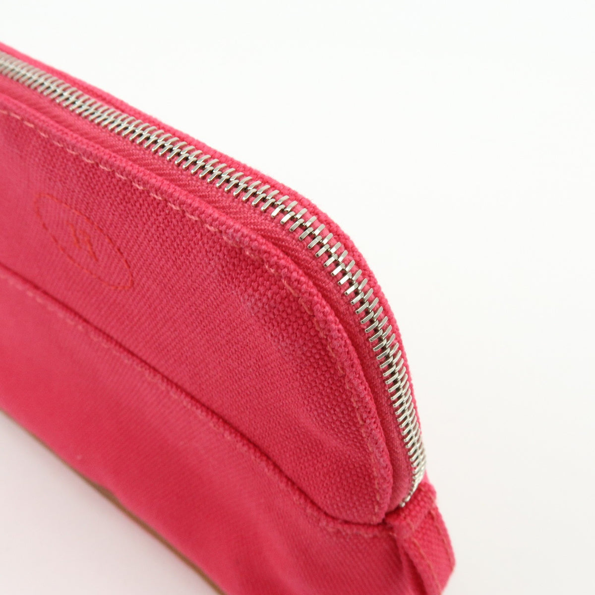 Hermes Bolide Travel Canvas Pink Cotton Clutche & Pouche Bag (Pre-Owned)