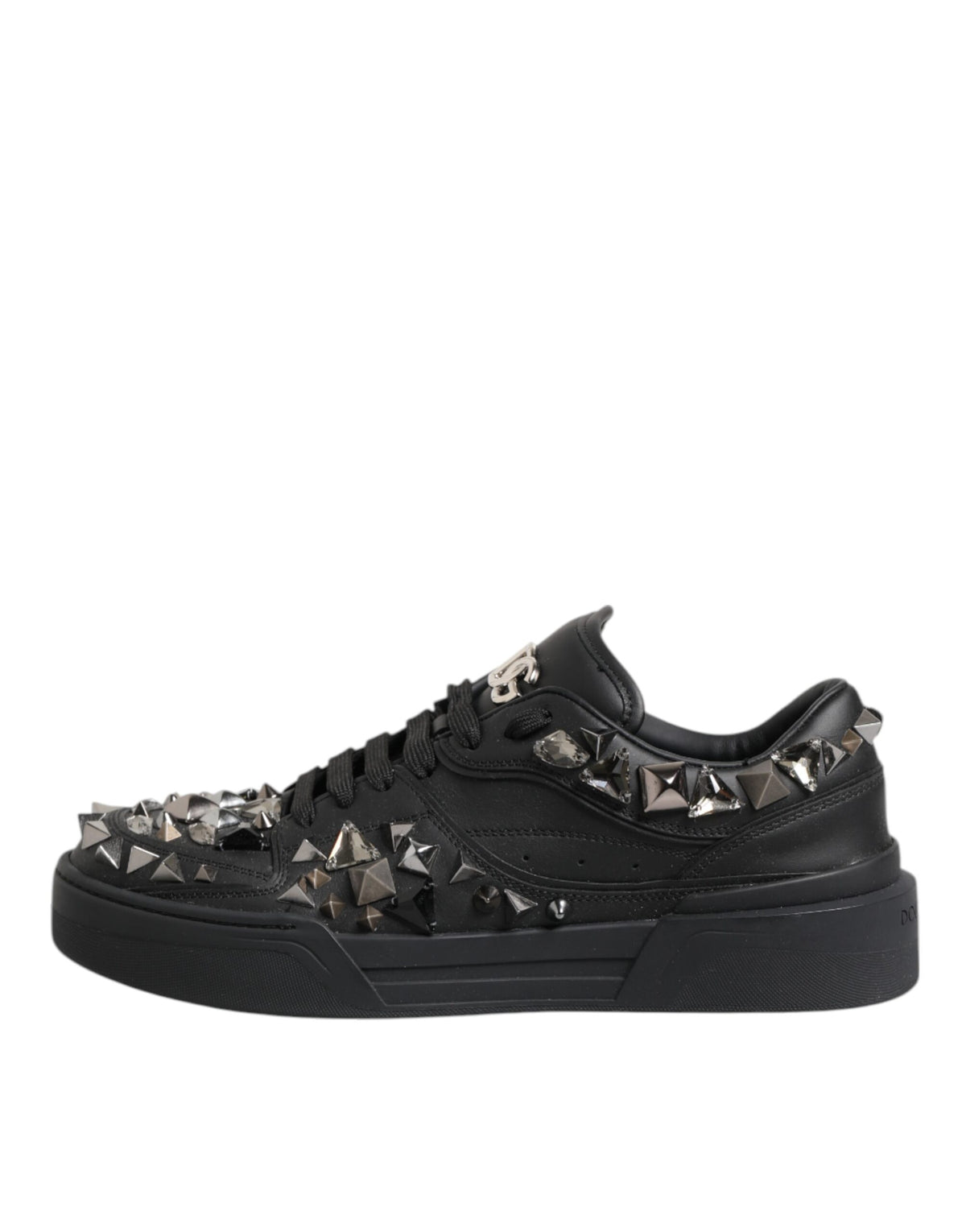 Dolce & Gabbana Black Portofino Studded Men Sneakers Men's Shoes (Pre-Owned)