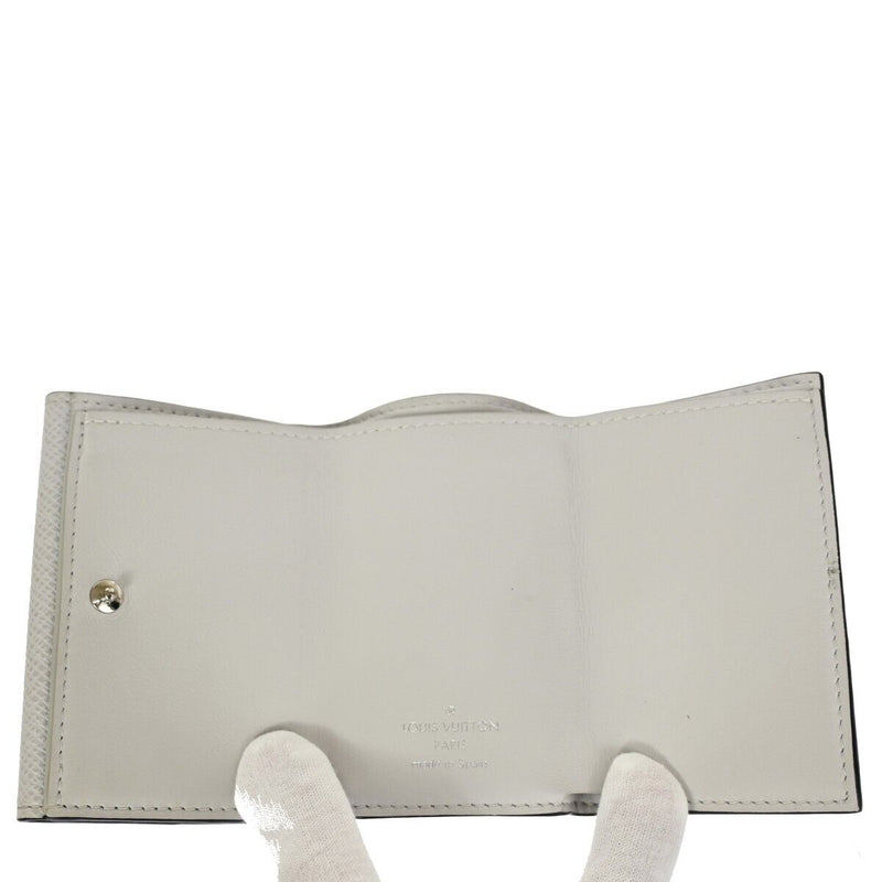 Louis Vuitton Compact Zip White Leather Wallet  (Pre-Owned)