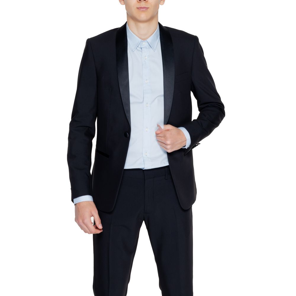 Antony Morato Black Polyester Men's Blazer