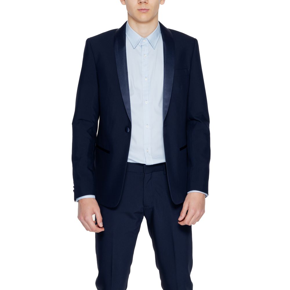 Antony Morato Blue Polyester Men's Blazer
