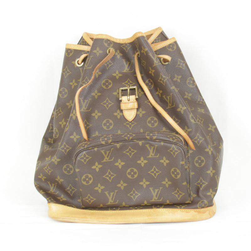 Louis Vuitton Montsouris Brown Canvas Backpack Bag (Pre-Owned)