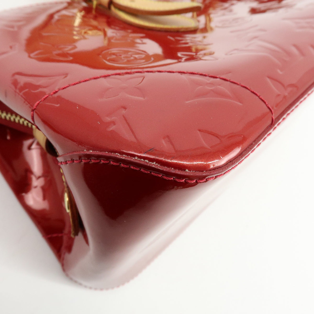 Louis Vuitton Rosewood Avenue Monogram Vernis Red Patent_Leather Handbag (Pre-Owned)