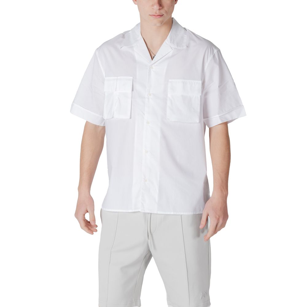 Antony Morato White Lyocell Shortsleeve Men's Shirt