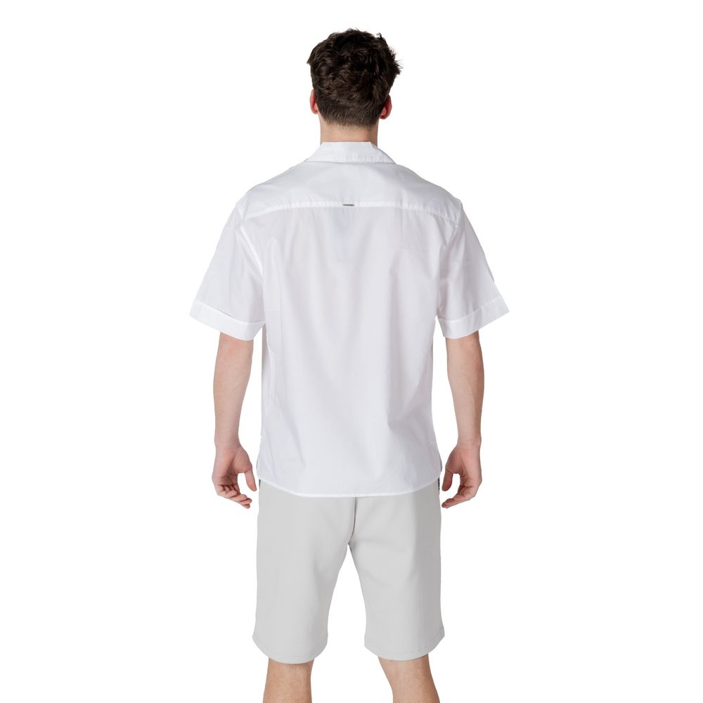 Antony Morato White Lyocell Shortsleeve Men's Shirt