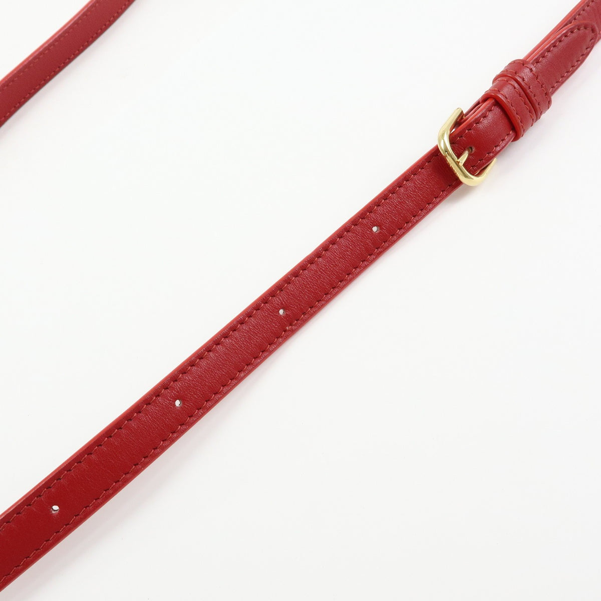 Celine C Charm Camera Quilted Leather Red Leather Handbag (Pre-Owned)