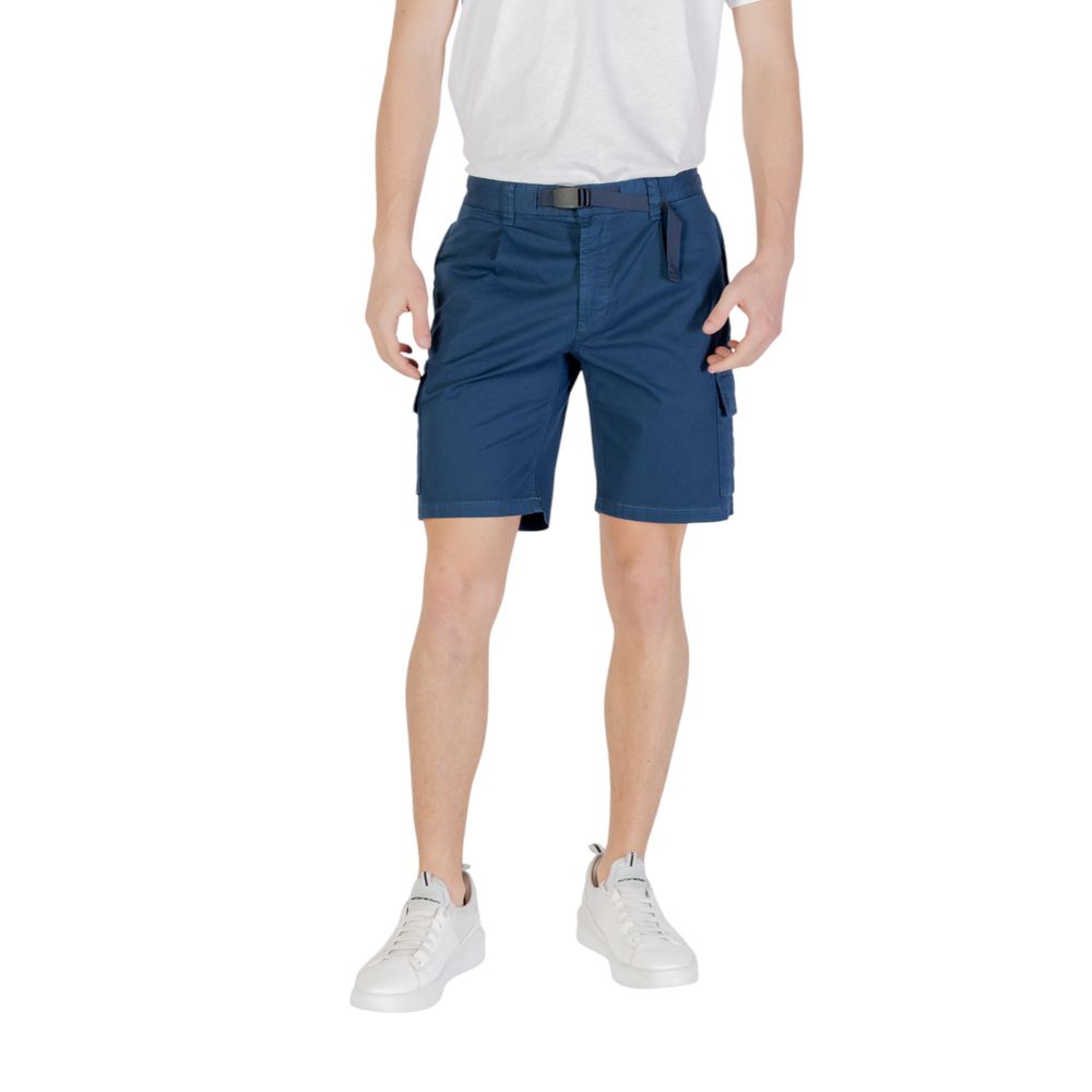 Hugo Boss Blue Cotton Bermuda Men's Shorts