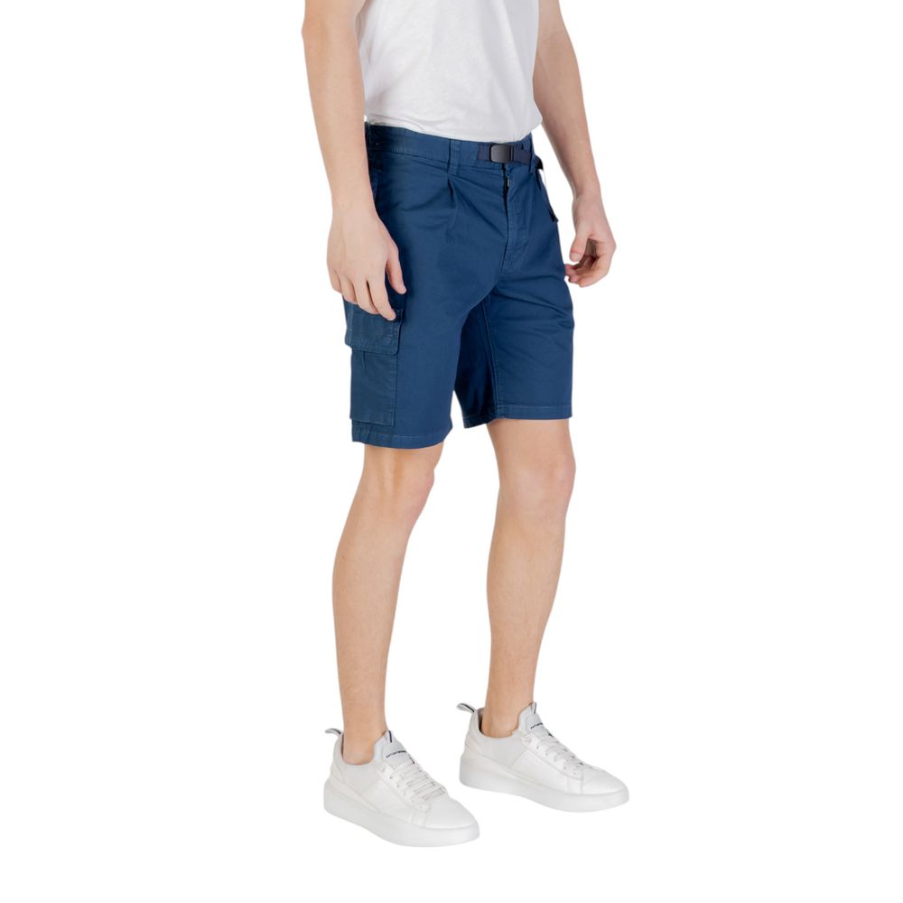 Hugo Boss Blue Cotton Bermuda Men's Shorts
