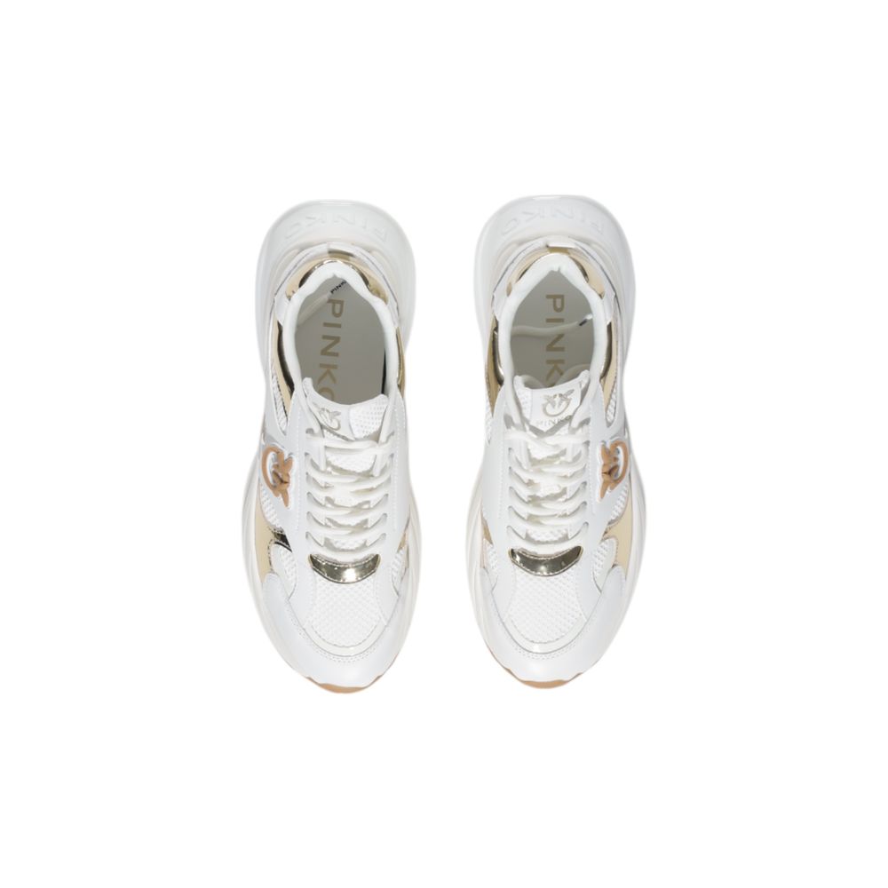 PINKO White Leather Chunky Women's Sneakers