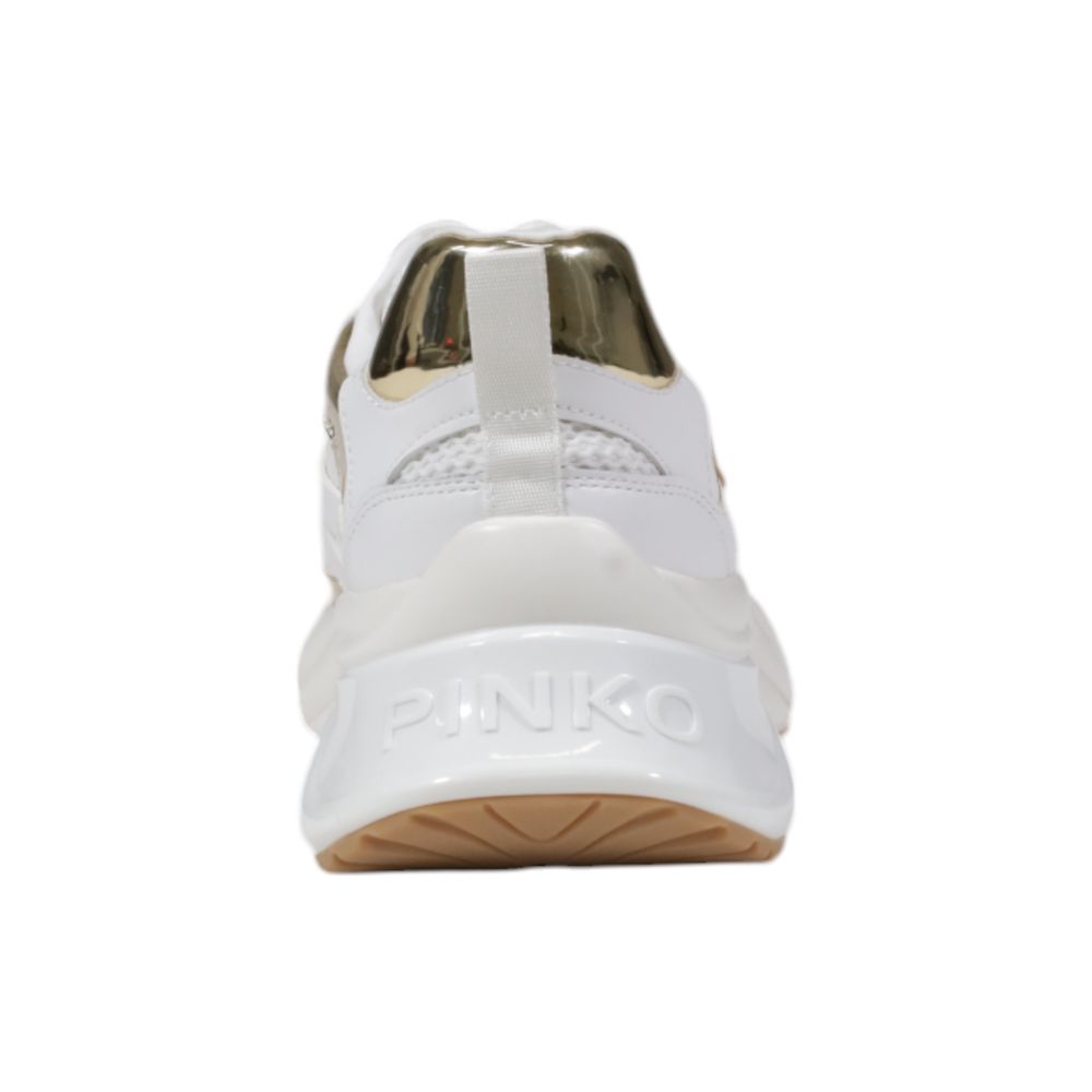 PINKO White Leather Chunky Women's Sneakers