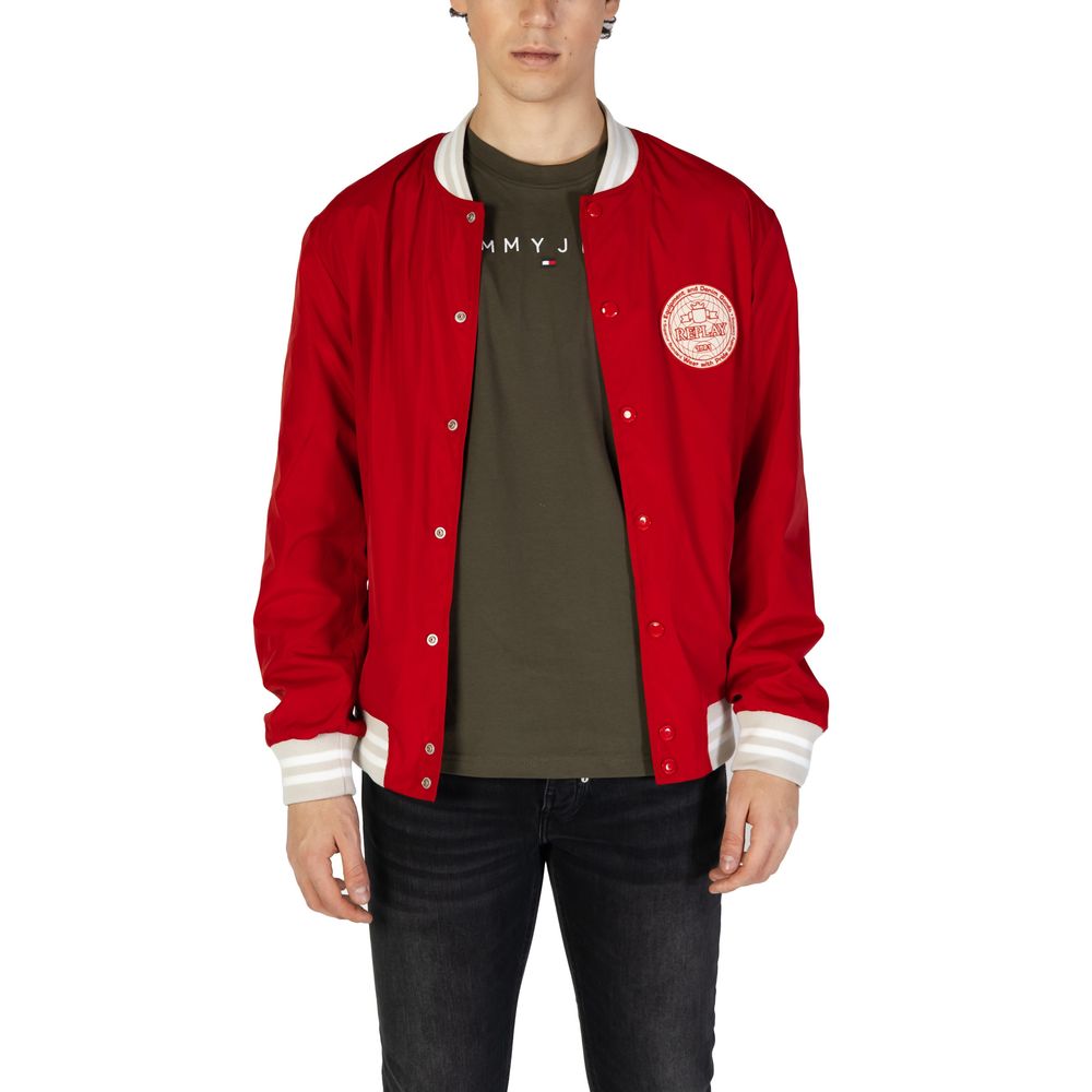 Replay Red Cotton Men's Bomber