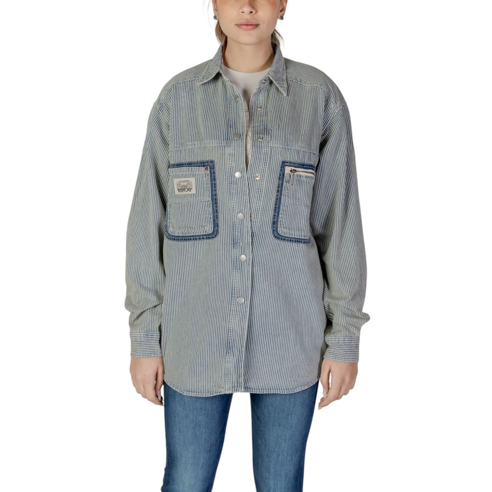 Replay Blue Cotton Women's Blouse